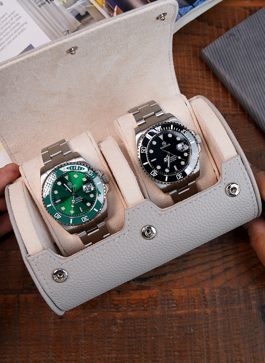 Grey Watch Roll – Two Watches