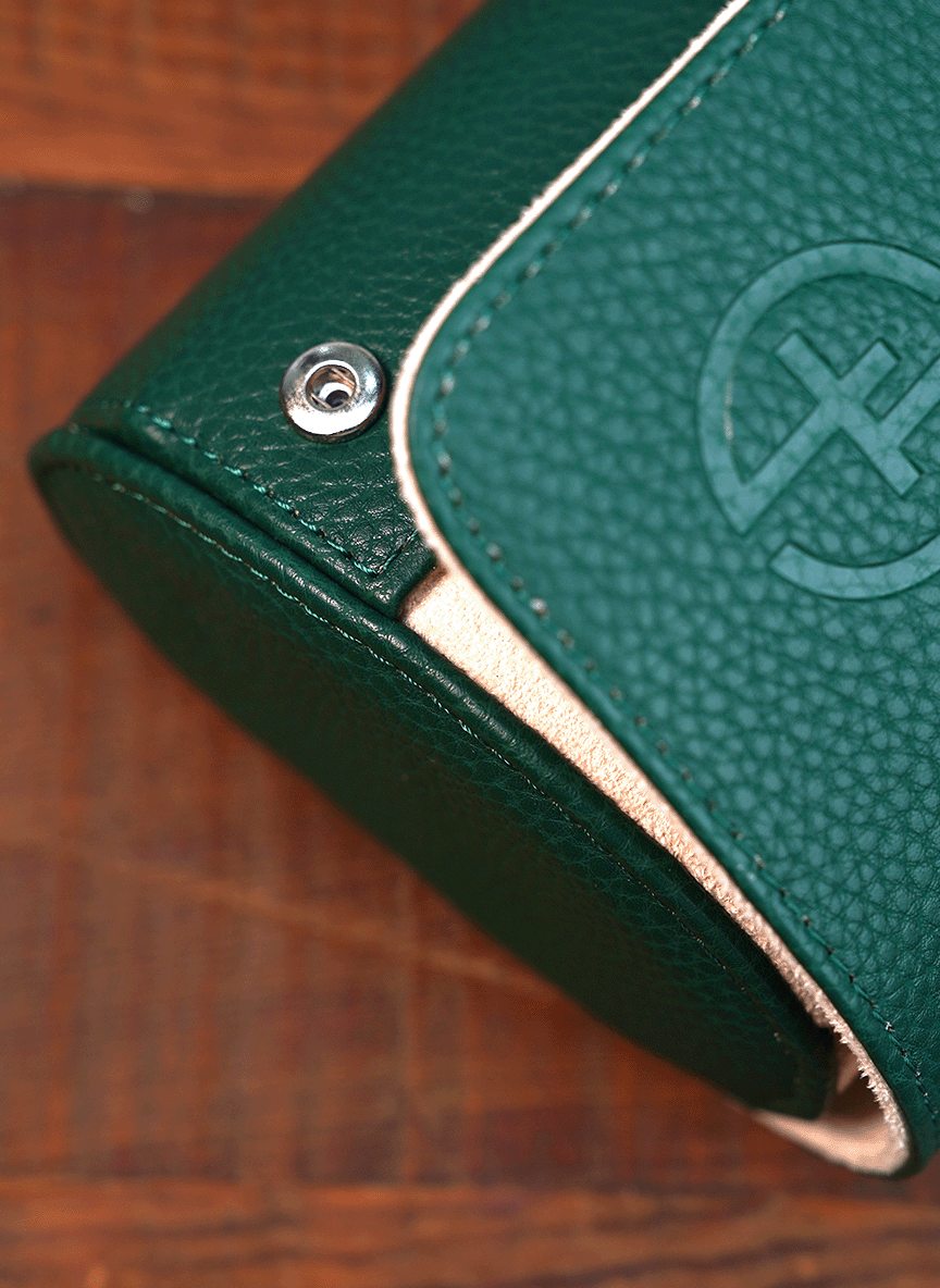 Green Watch Roll – Three Watches