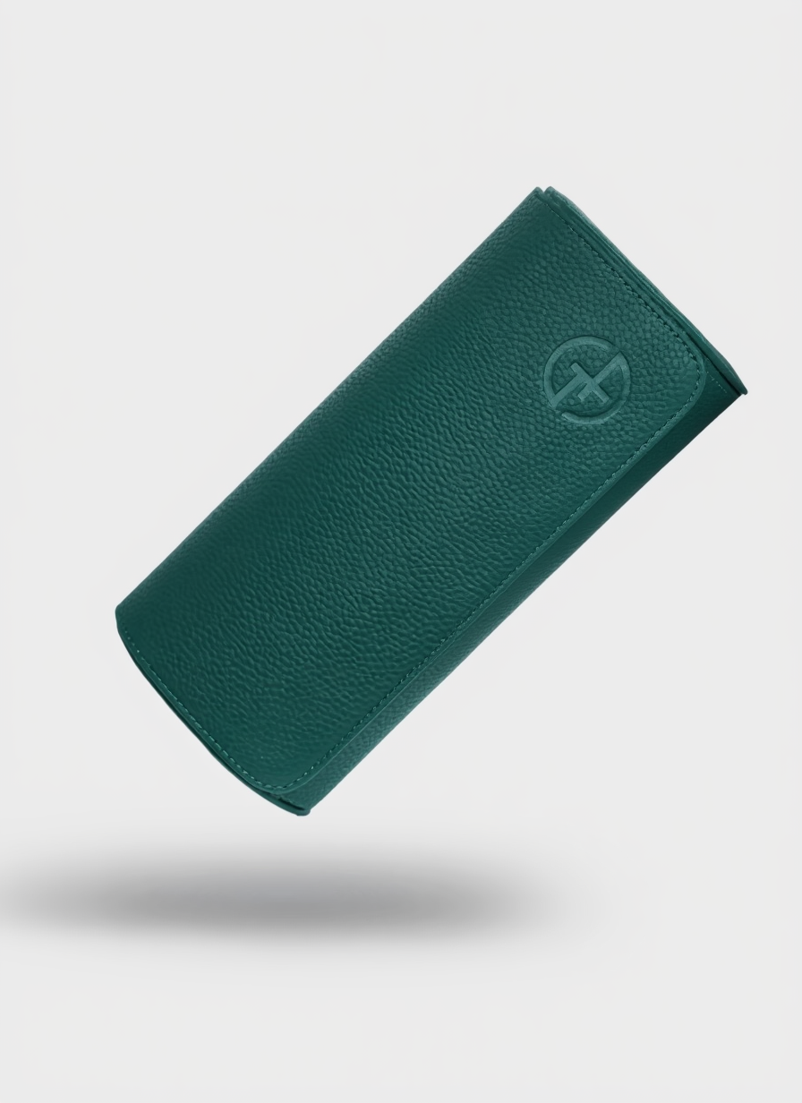 Green Watch Roll – Three Watches