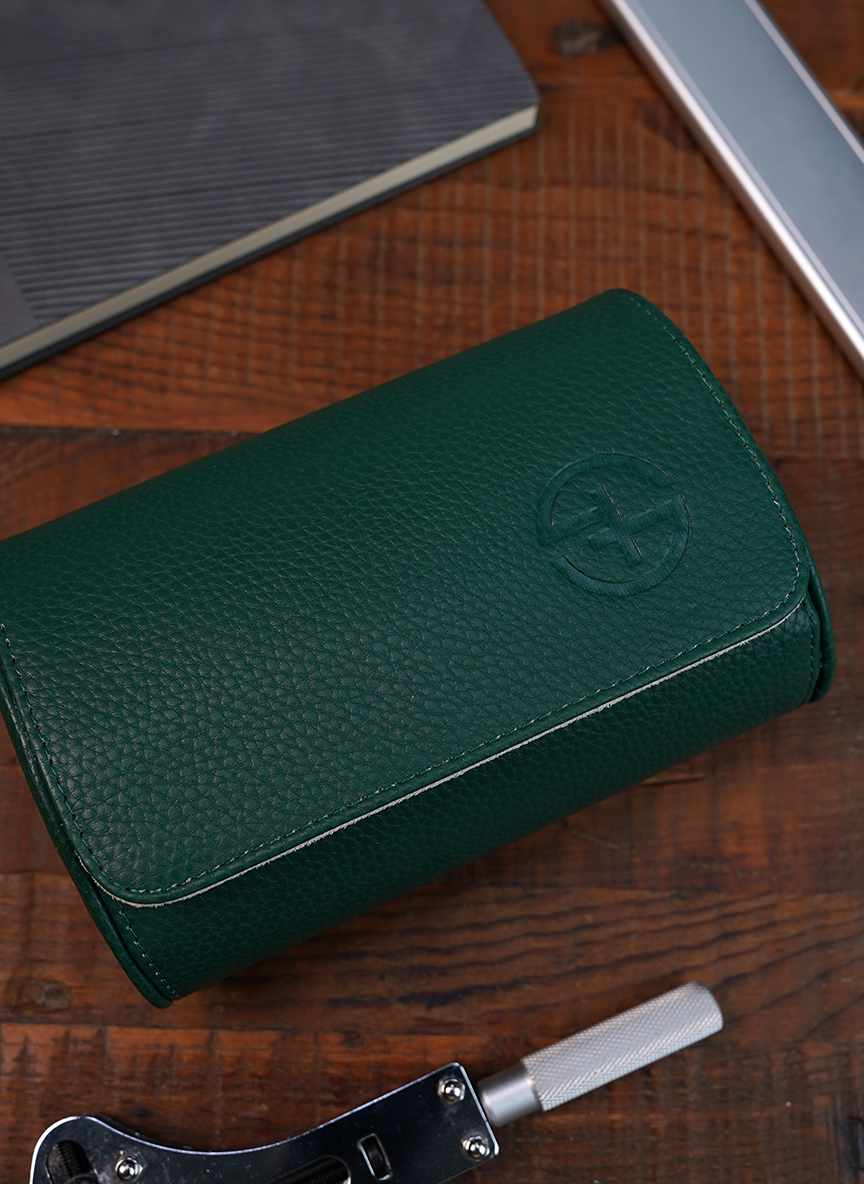 Green Watch Roll – Two Watches