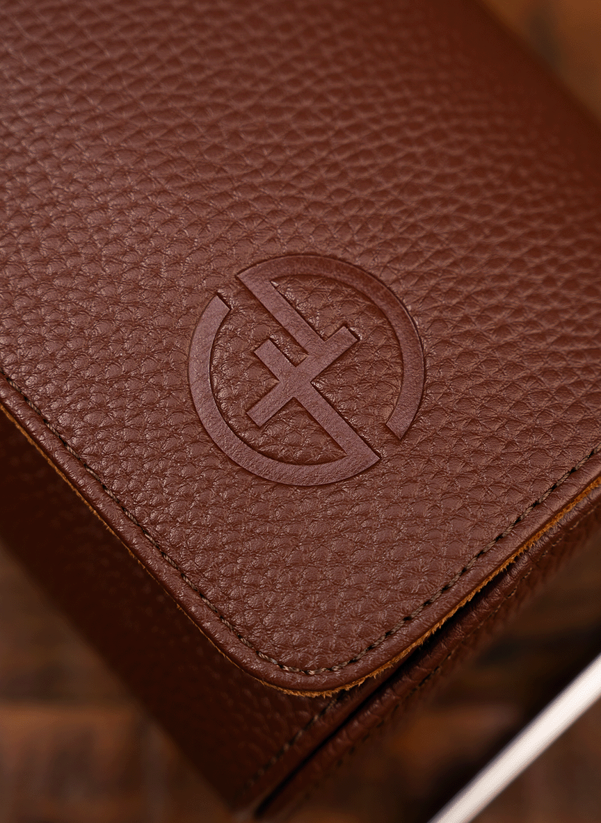 Brown Watch Roll – Two Watches