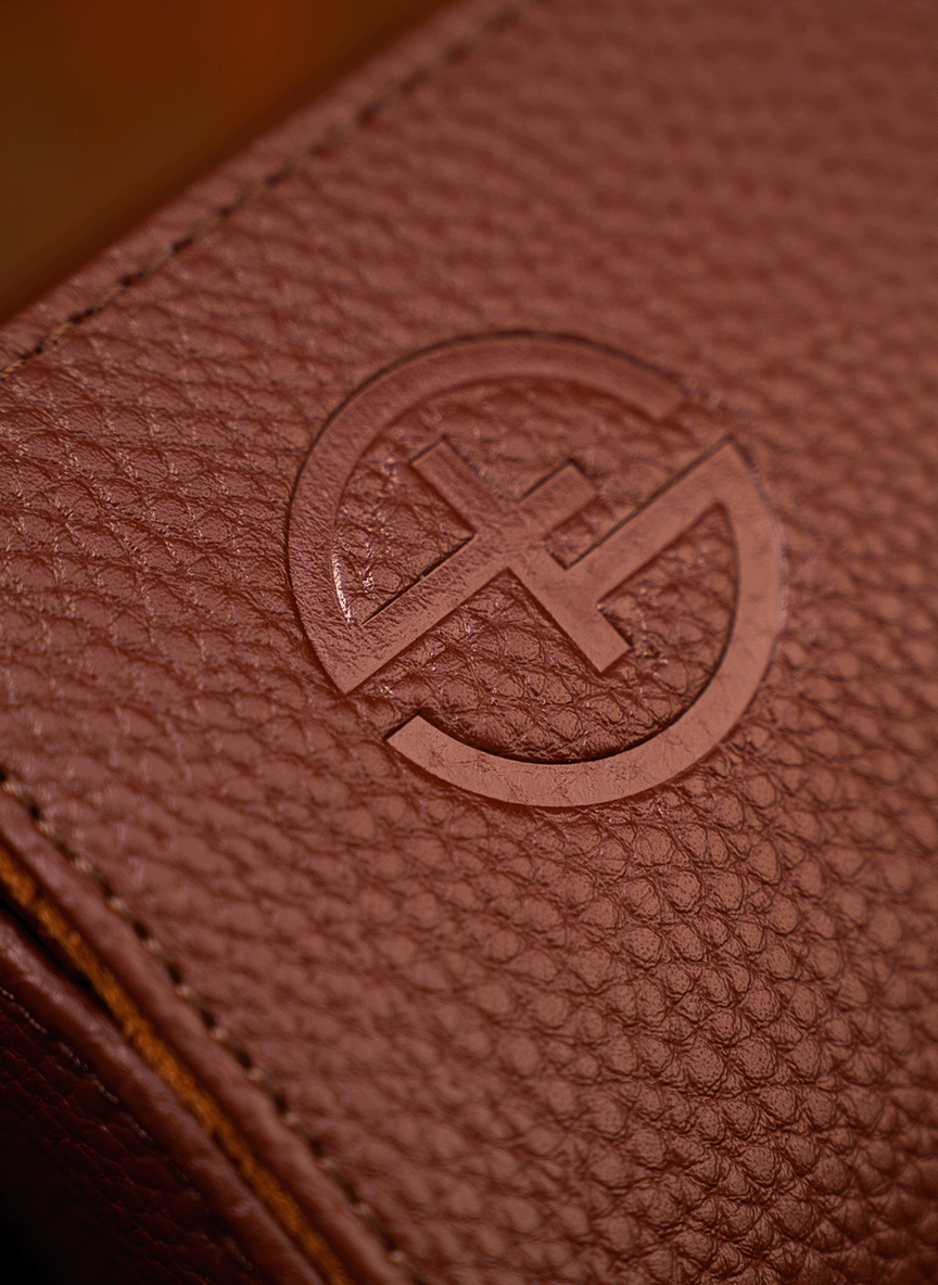 Brown Watch Roll – Three Watches