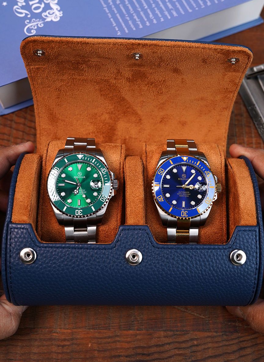 Blue Watch Roll – Two Watches