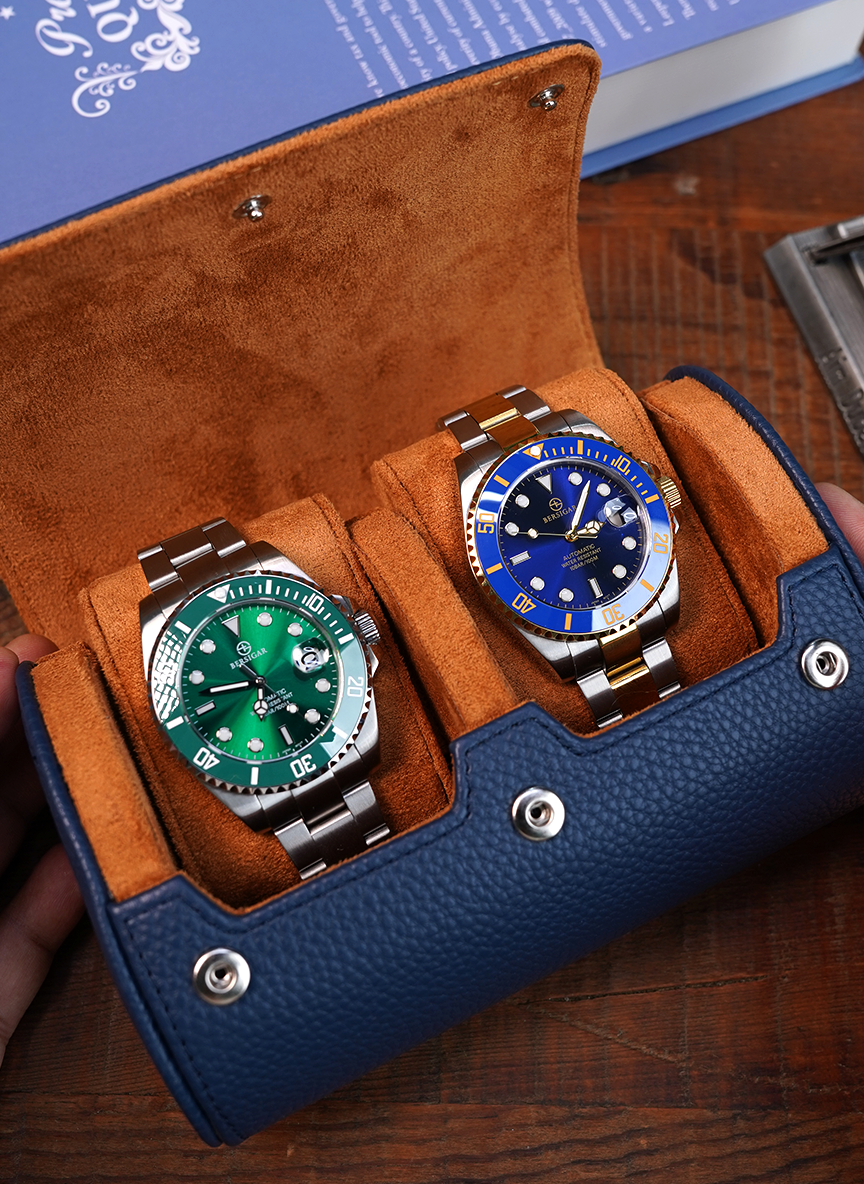 Blue Watch Roll – Two Watches