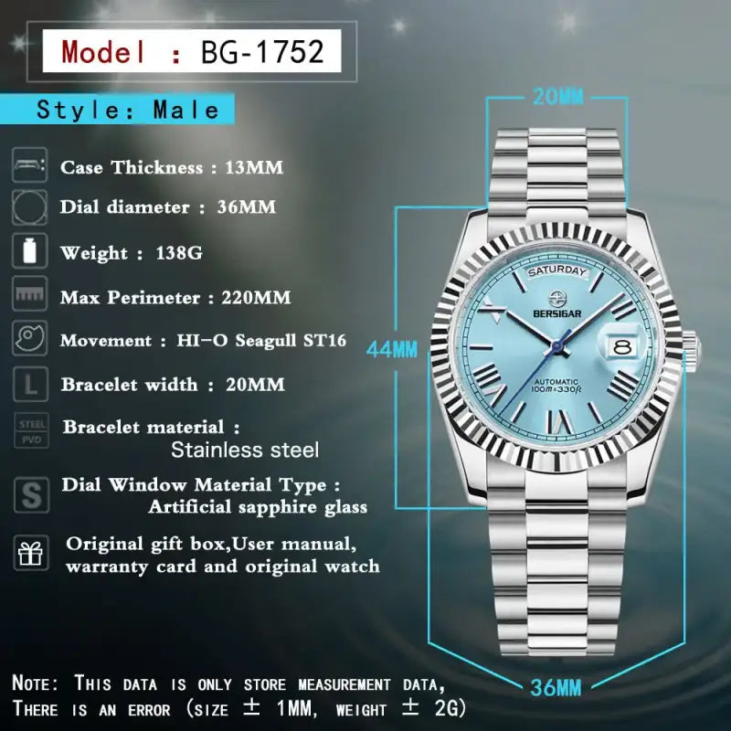 BERSIGAR LUXAURA 1752 SKYBLUE - watches